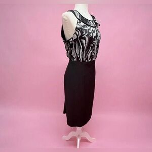 AB Studio Black & White Floral Dress
